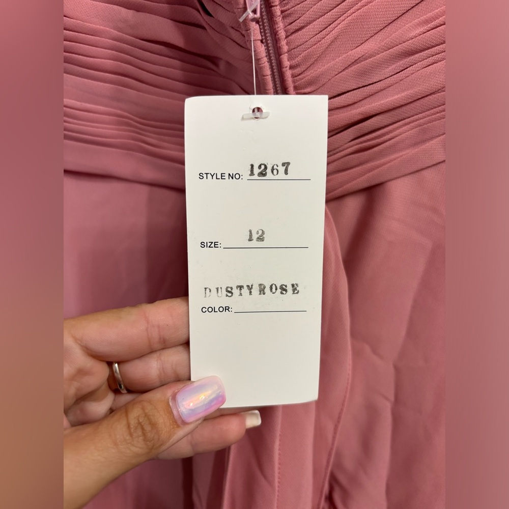 Allure Bridals Pink One Shoulder Gown for Weddings - Picture 4 of 5